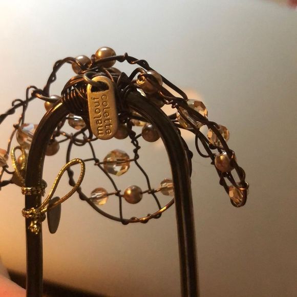Colette Malouf crystals and pearls hair pin main image 6
